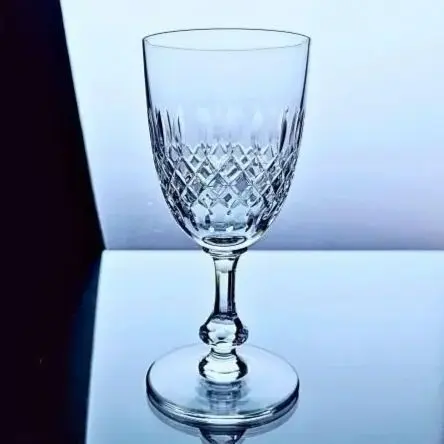 Thumbnail of Large, beautiful, cut crystal wine glass by the shining old Saint-Louis [after 1936]