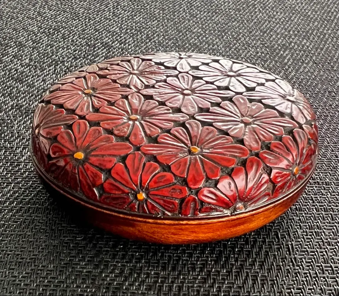烏城雕 香合 附盒 漆工藝品 傳統工藝品 的縮圖