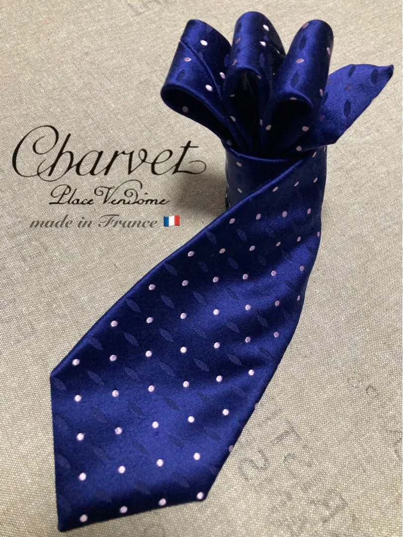 Charvet ダークブルー シルク ネクタイ itemf91a08aca55a11ef9c880242ac