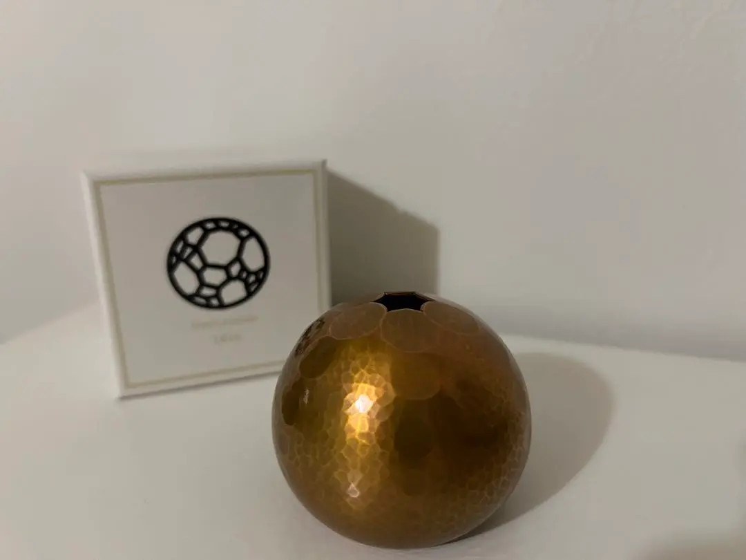 玉川堂　花瓶　珍品　金富士　鎚起銅器　金彩模様　3つの模様　業物　時代　覚平 歴史 無形文化財 鎚起銅器 玉川堂