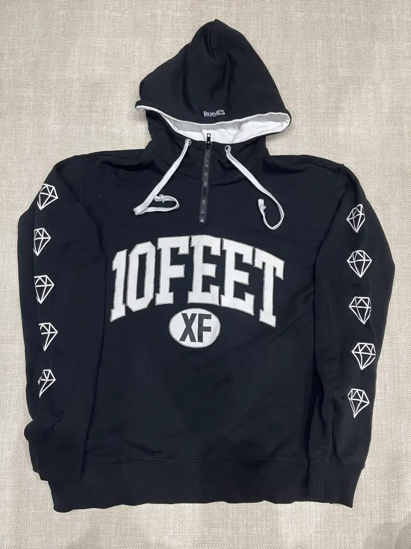 10-FEET × RUDIES Wネーム ハーフジップパーカー(黒)Mサイズ 10-FEET × RUDIES Wネーム ハーフジップパーカー(黒)Mサイズ