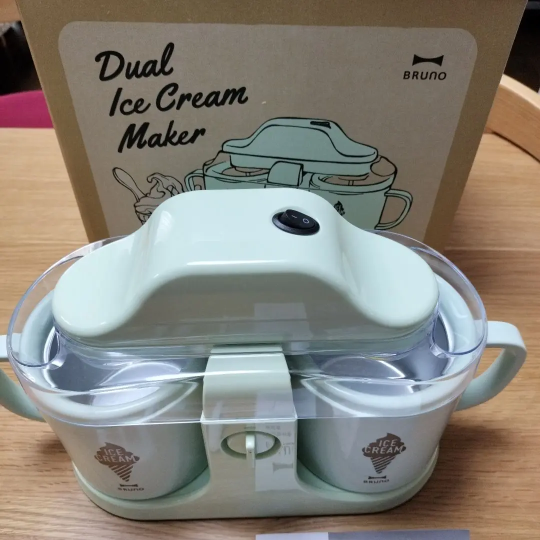 BRUNO デュアルアイスクリームメーカー グリーン BOE032-GR K Amazon.co.jp: BRUNO デュアルアイスクリームメーカー グリーン