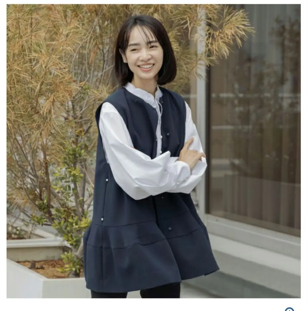 美品！ sono ソーノベージュツイードノースリーブベスト ジレ SONO/ソーノ】【SONO NAVY/ソーノネイビー】ｴｱﾘｰﾂｲｰﾄﾞﾁｭﾆｯｸｼﾞﾚ