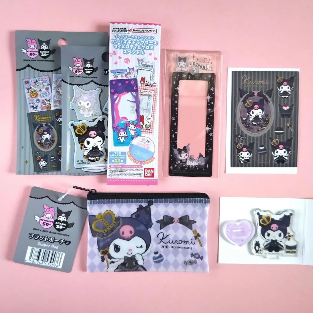 Thumbnail of Kuromi Bookmark, 20th Anniversary Stickers, Acrylic Stand, and Pouch [Anonymous Delivery]