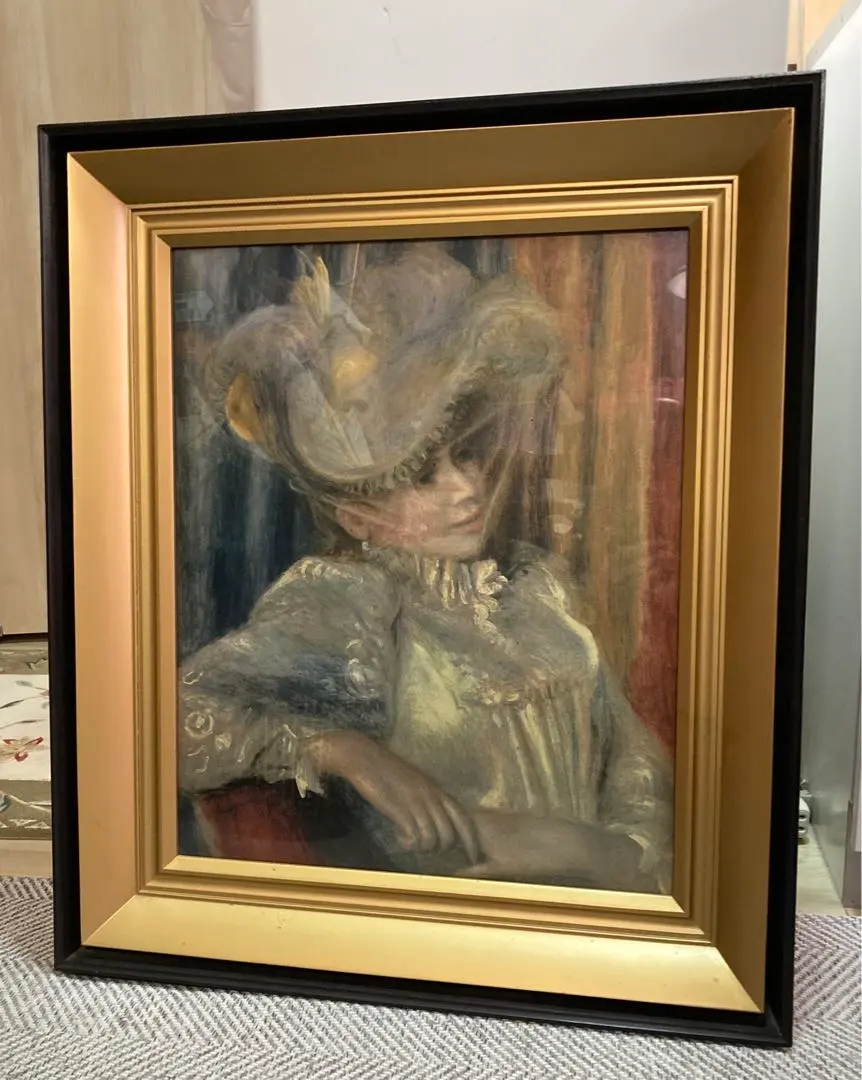 再値下げ❗️ルノワール 【夏の帽子 】　額付き 再値下げ ルノワール 【夏の帽子 】 額付き