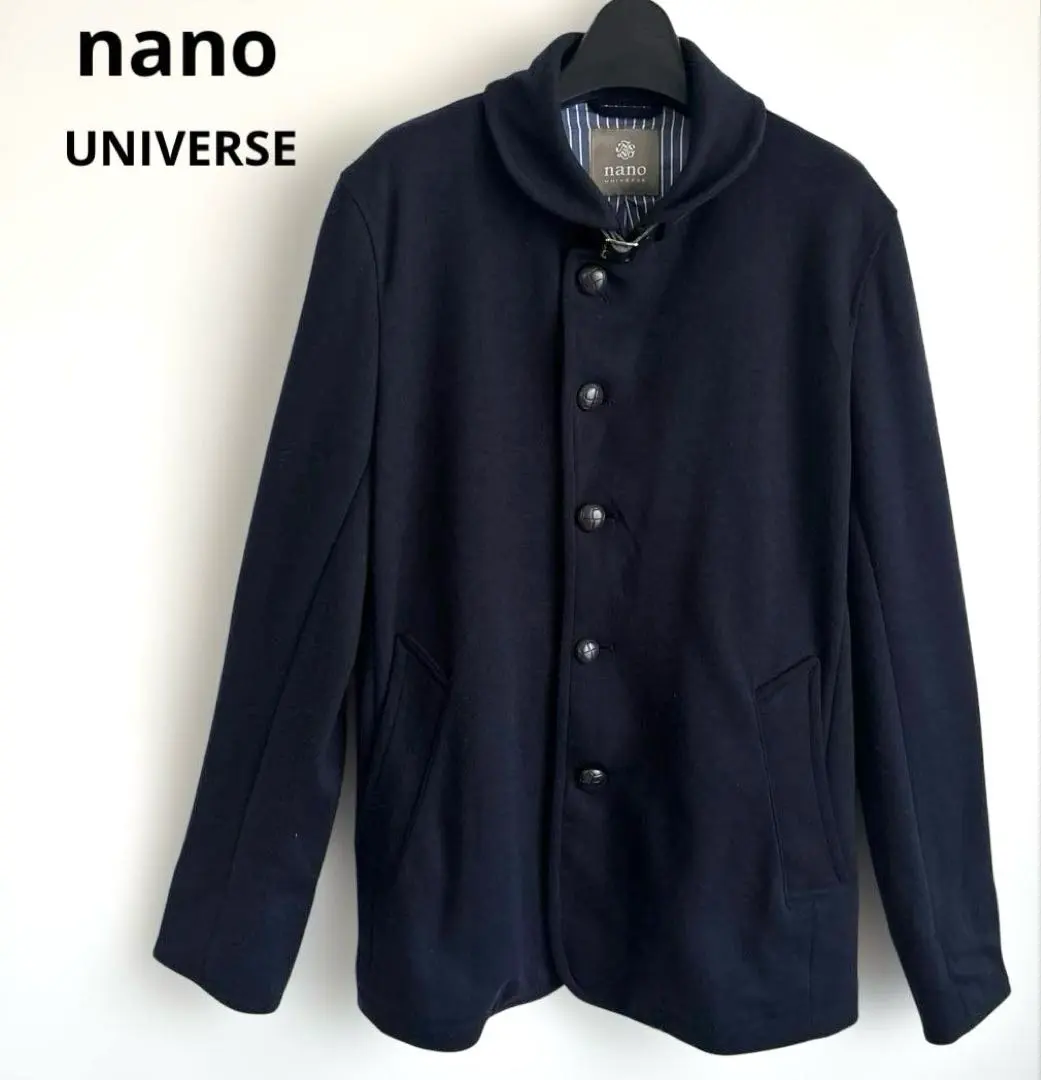 Thumbnail of nano universe Navy Button-Up Outer Jacket - Men's