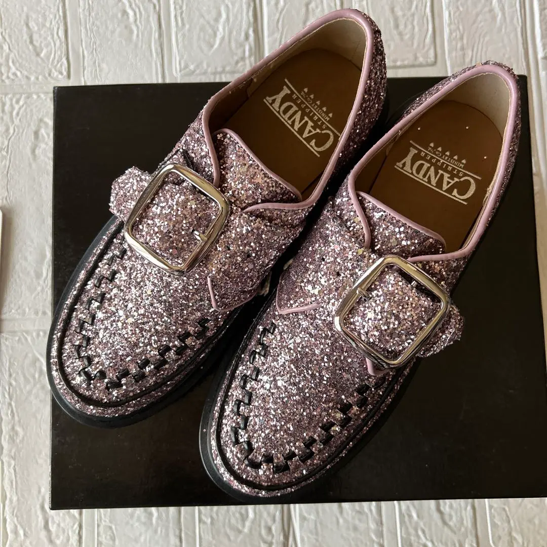 新品♡candystripper ♡サボ♡レースアップ♡厚底♡靴 新品♡candystripper ♡サボ♡レースアップ♡厚底♡靴