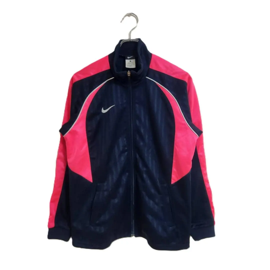 Thumbnail of NIKE Jersey Zip-up L Navy Pink Color Block Design