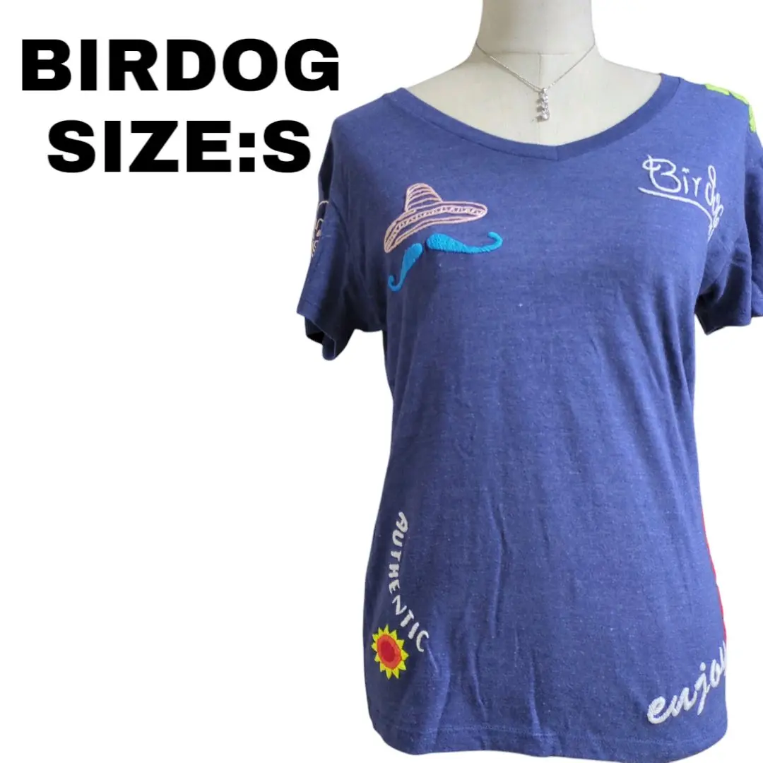 7月末まで　【未使用】　BIRDOG ネイビー　L 2025年最新】birdog レディース 半袖(Tシャツ) Tシャツ
