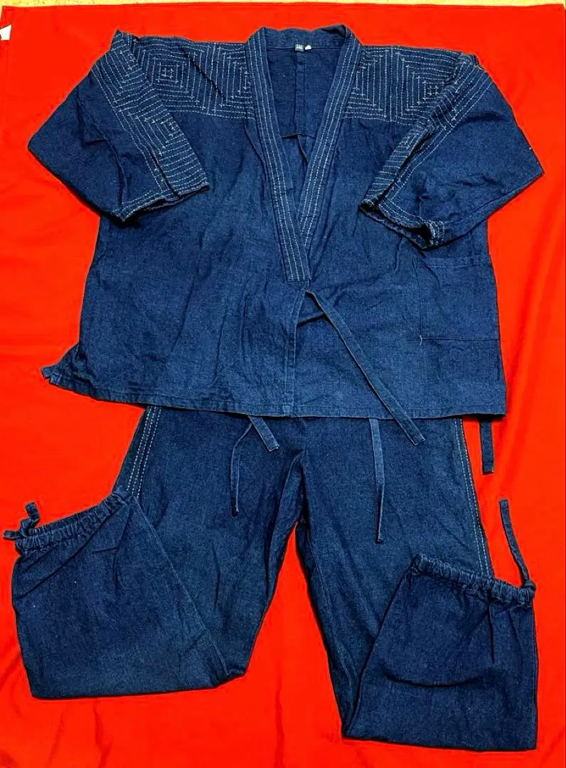 Thumbnail of Hida Sashiko Samue, Navy, LL