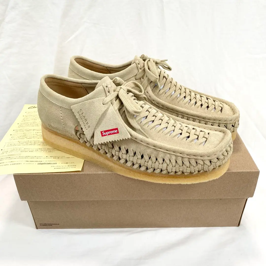新品未使用✨ Clarks × Supreme Woven Wallabee Clarks Originals Woven Wallabee Supreme Black Men's