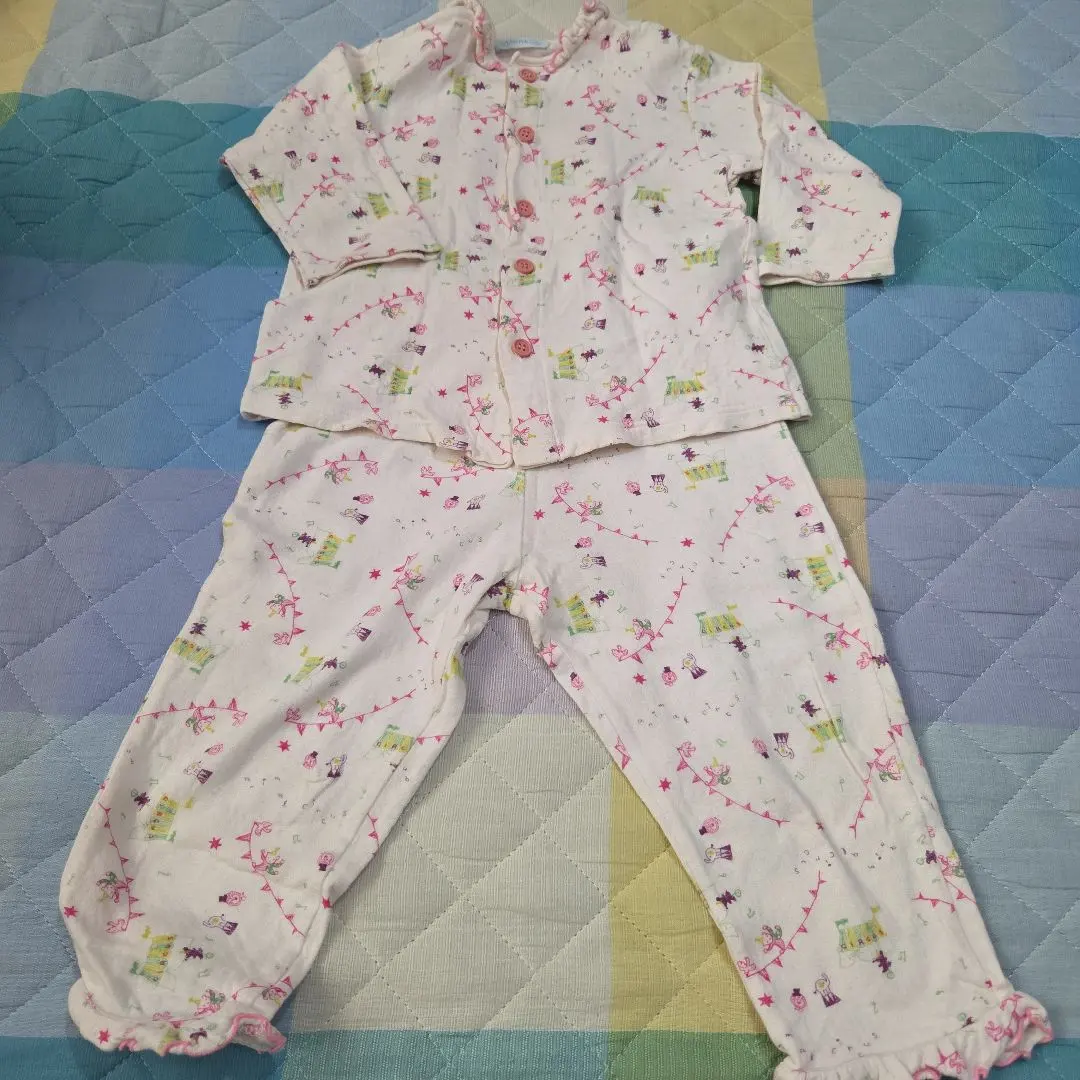 花紋純棉睡衣套裝 100cm 的縮圖