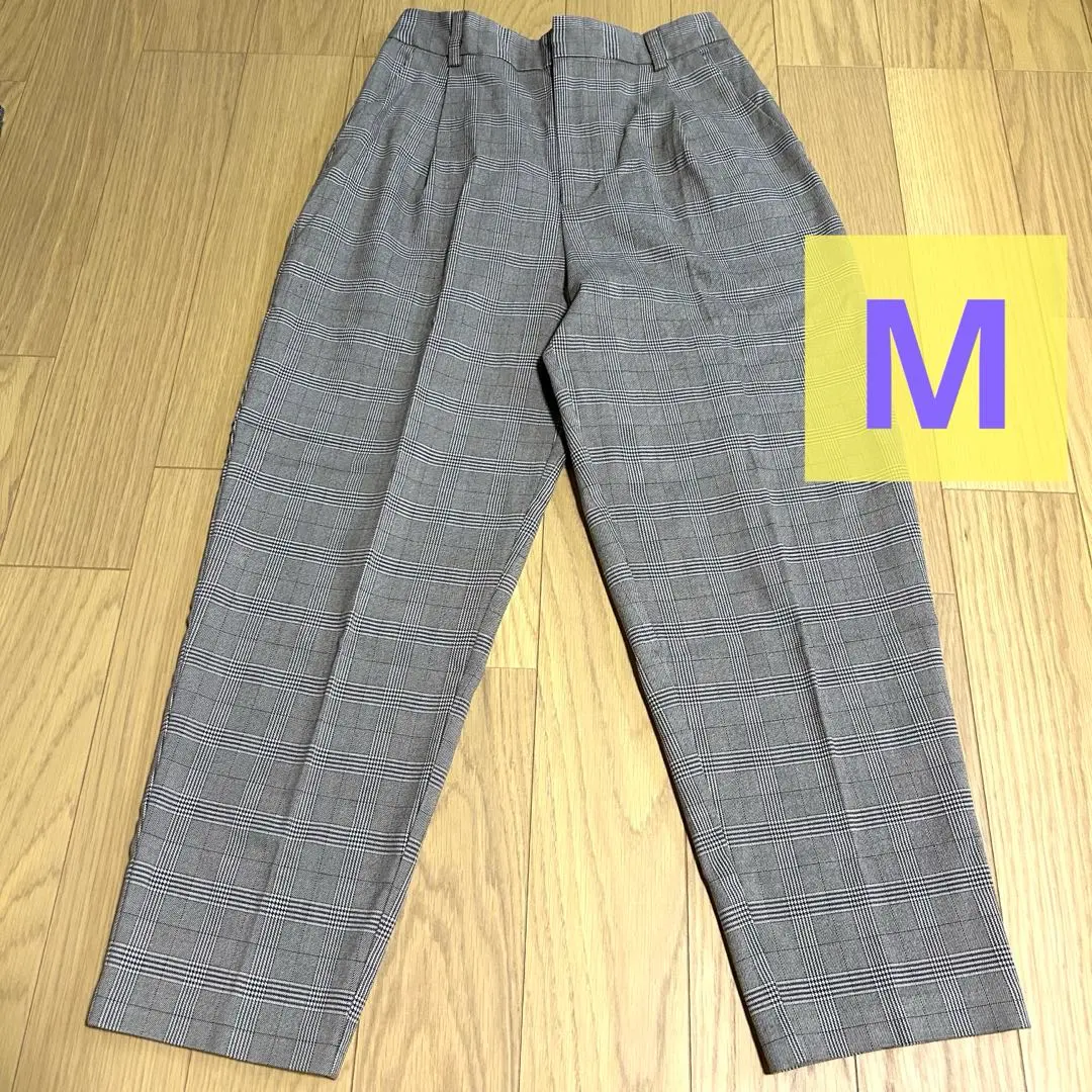 Thumbnail of GU Gray-系 Check Pants, Elastic Waist, Size M