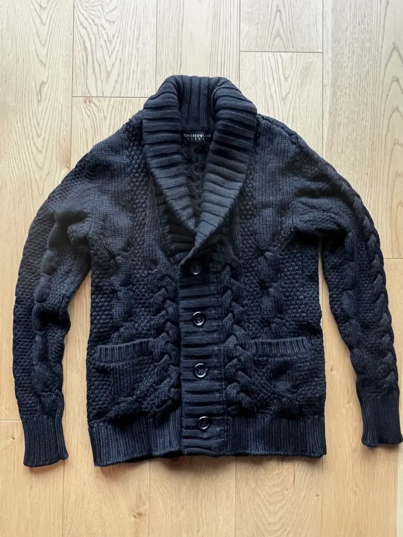 Thumbnail of TOMORROWLAND Tricot 100% Wool Cardigan, Black, Size M