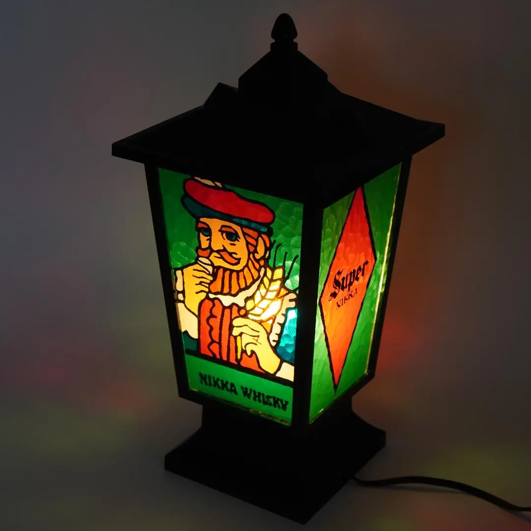 昭和レトロ NIKKA WHISKY Stained Glass Light スーパーニッカ