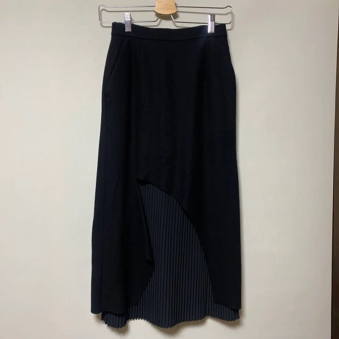 BELPER ベルパー スカート ダイアゴナルスプリットスカート ブラック BELPER ベルパー スカート ダイアゴナルスプリットスカート