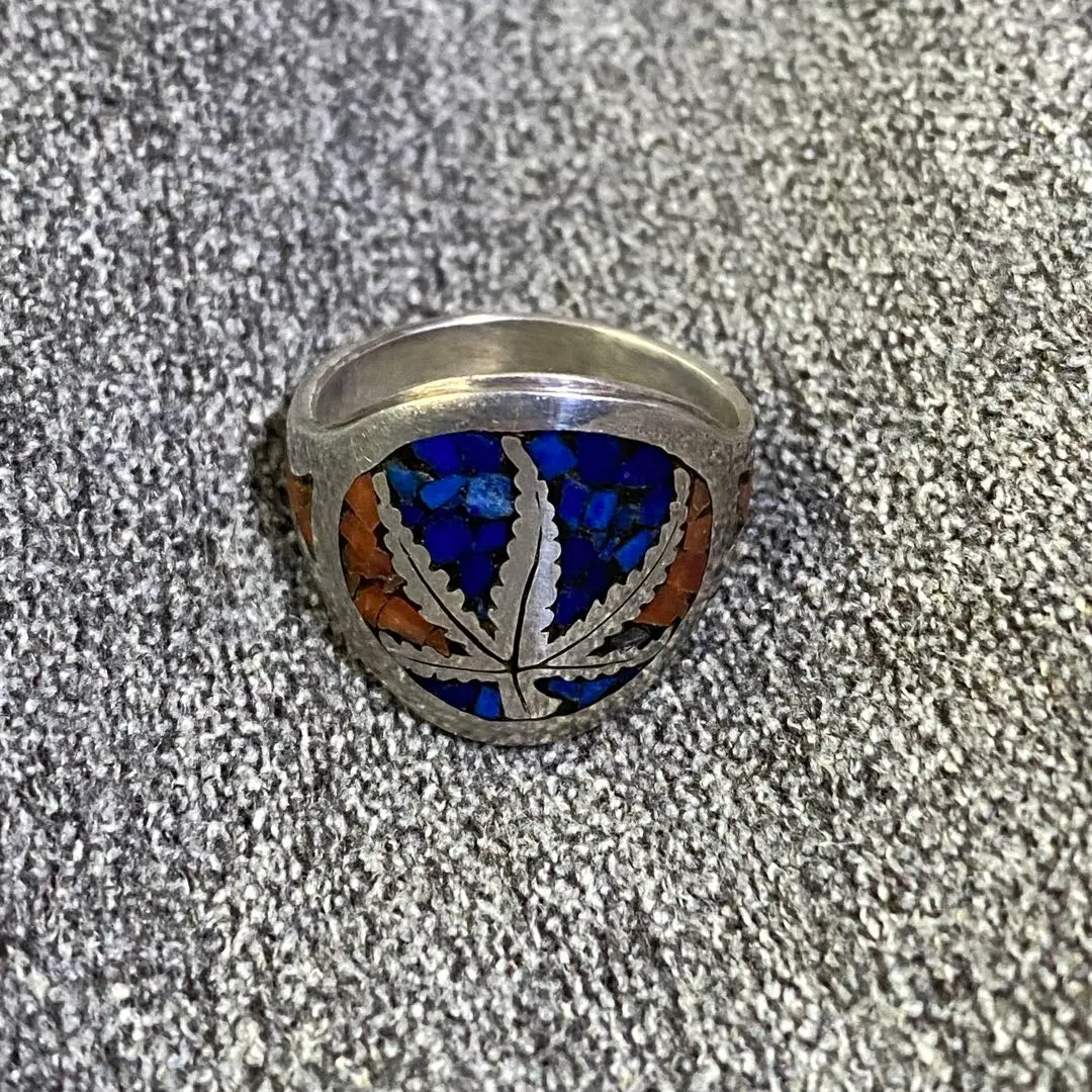 ターコイズチップインレイリング #11 Mt.hill」Turquoise Chip Inlay Ring Narrow マウントヒル