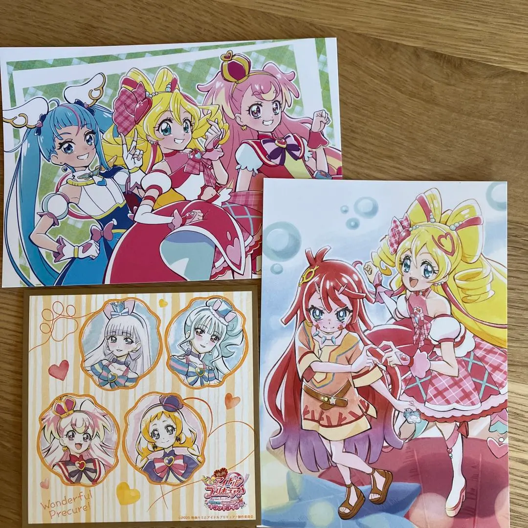 Thumbnail of Movie "Kimi to Idol Precure" Admission Bonus: Shikishi-style card, postcard, Wanpuli