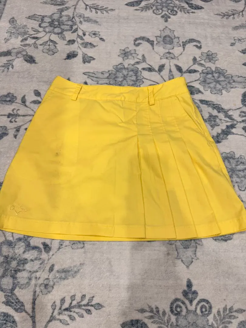 Thumbnail of Callaway Golf Wear Yellow Pleated Skirt M