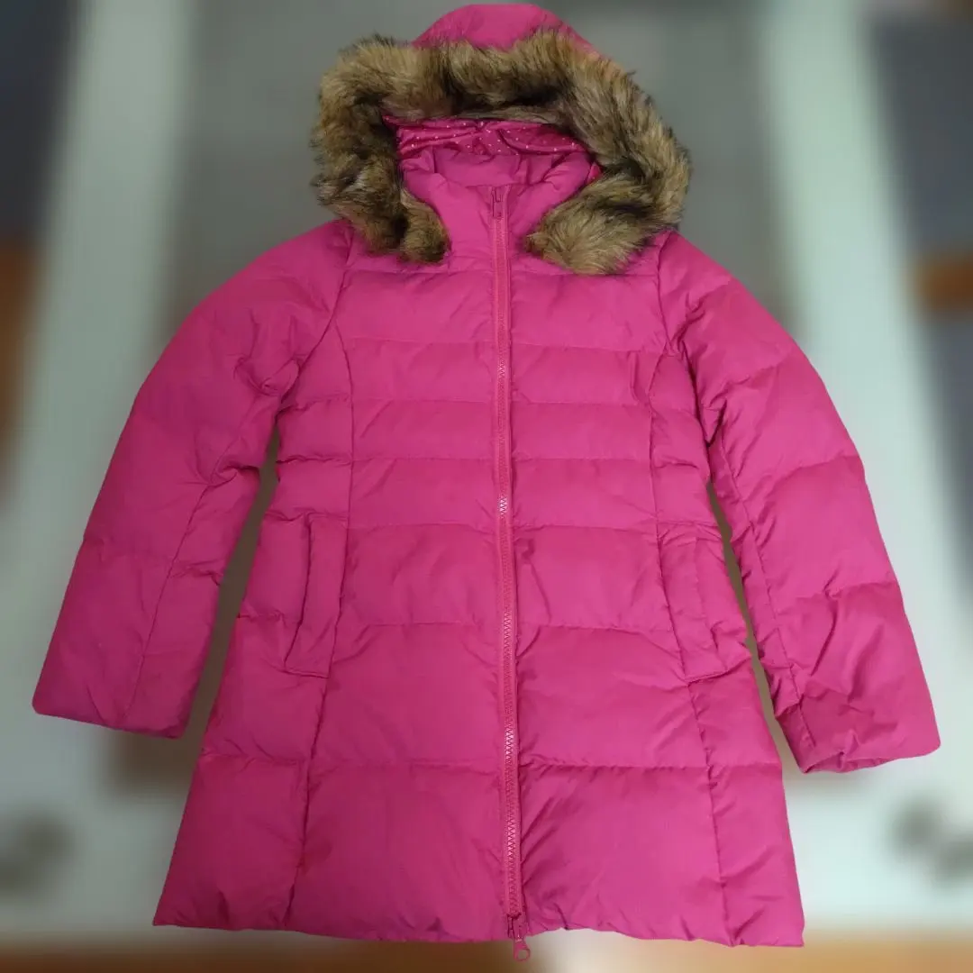 Thumbnail of Uniqlo Padded Coat with Fur Hood, Pink