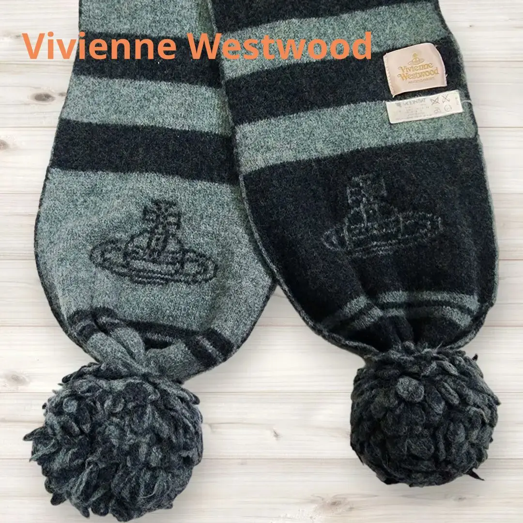 希少 廃盤 Vivienne Westwood ボンボンマフラー クマ オーブ
