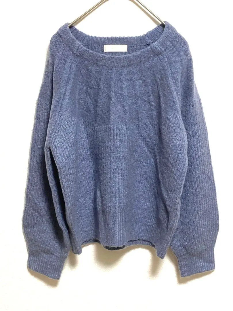 Thumbnail of 【anySiS】Blue Long Sleeve Knit Sweater