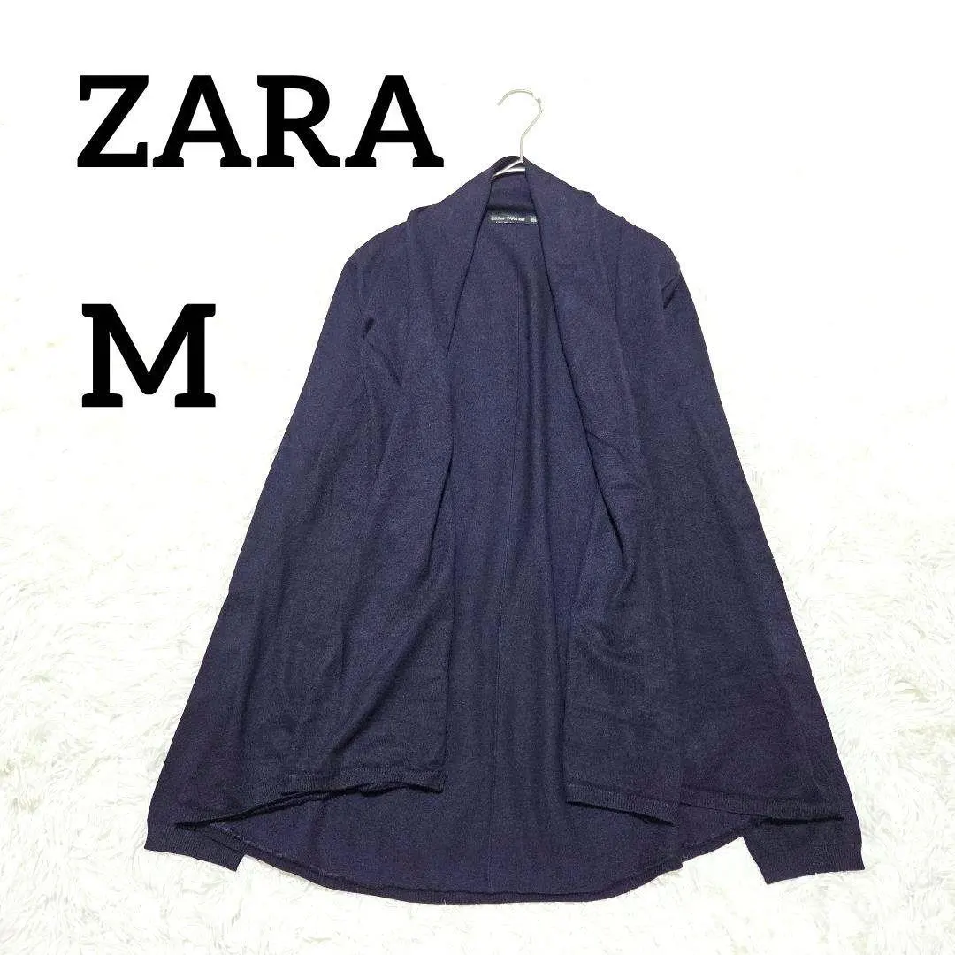 Thumbnail of ZARA Adult Cardigan M Navy Blue Midi Length Outerwear Office