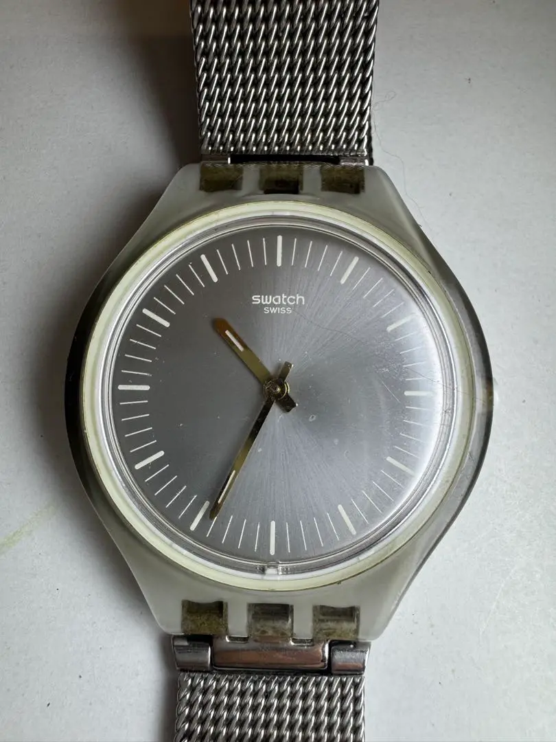 2223【新品電池】 swatch メンズ腕時計　シルバー　クロノグラフ　デイト Amazon | LIGE メンズ時計 シルバー ブルー クロノグラフ 腕時計
