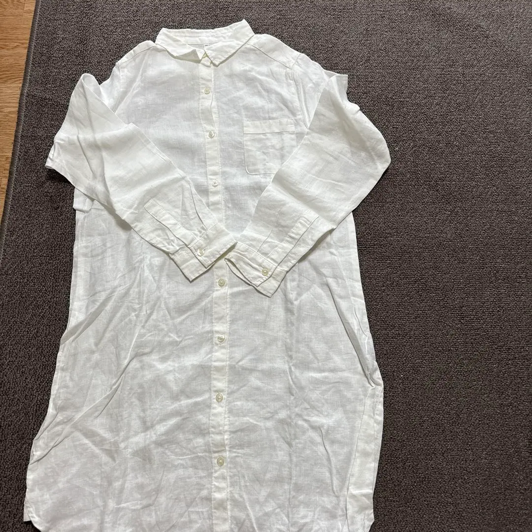 Thumbnail of MUJI White Shirt Dress, Long Sleeve