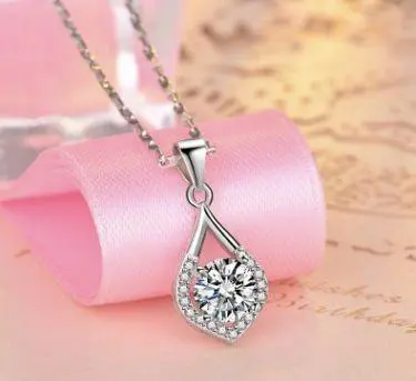 Thumbnail of j80 ○ Ladies' Sparkling Pendant "Silver Necklace"