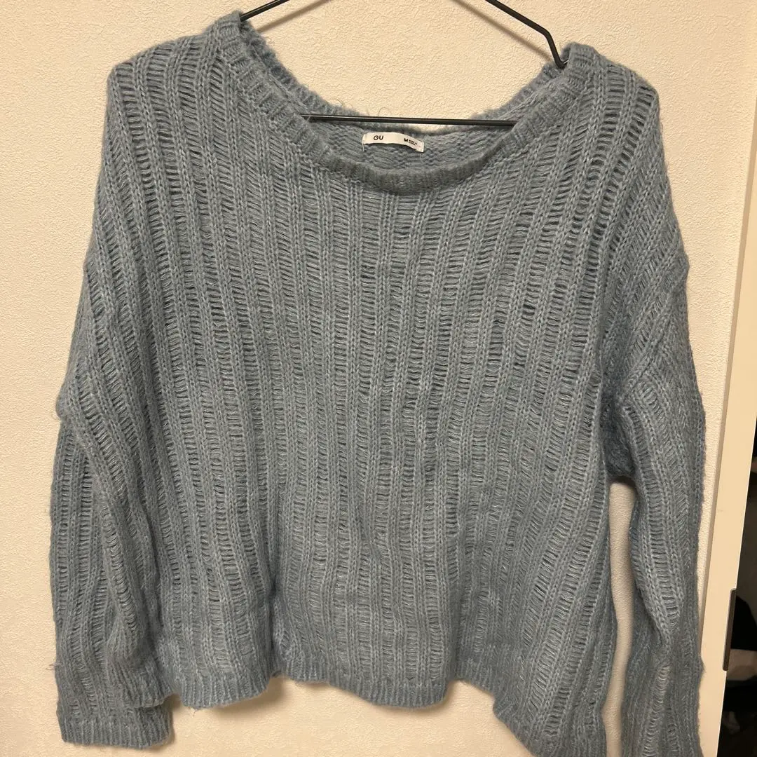 Thumbnail of GU Ribbed Knit Sweater, Size M, Light Blue