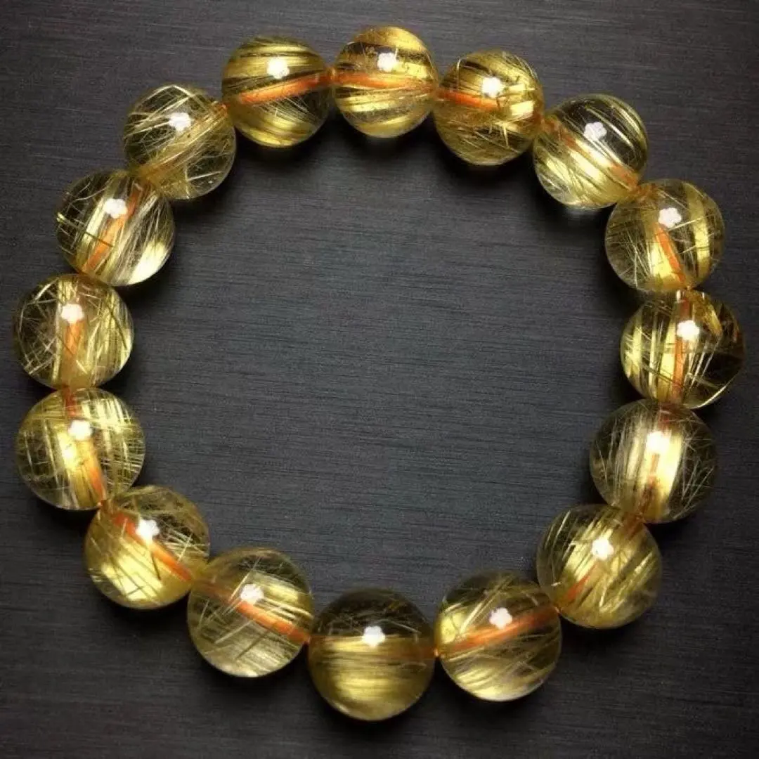 Thumbnail of ⭐︎【Natural】Taitin Rutile Quartz Bracelet 13.5mm 54.75g