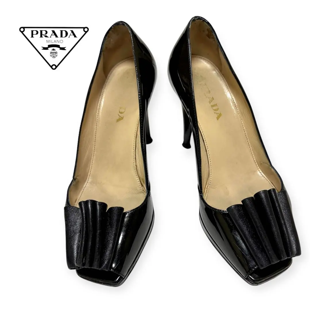 【PRADA】スクエアトゥ ローヒール ミュール☆SALE中 2025年最新】プラダ つま先：スクエアトゥ ミュールの人気
