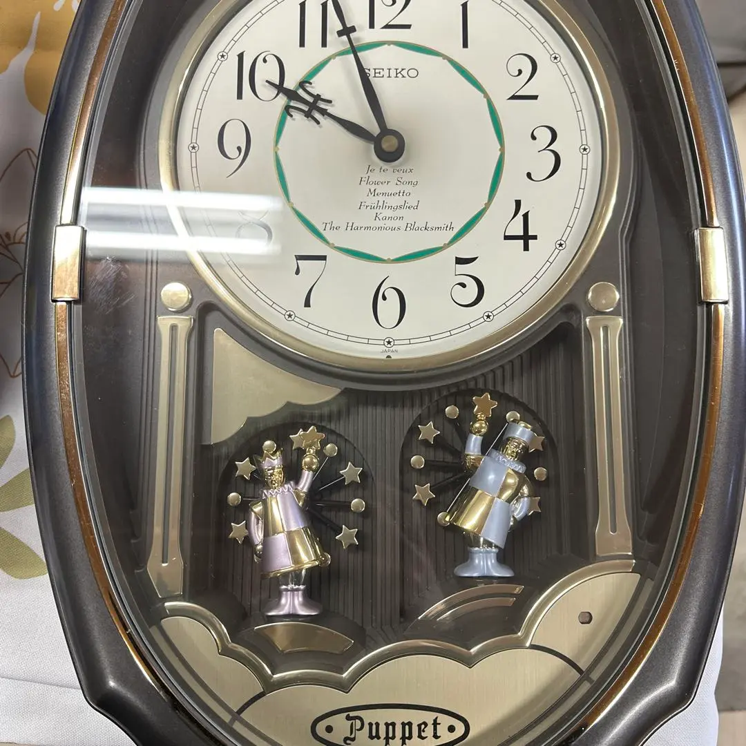 SEIKO セイコー からくり時計 PUPPET パペット 動作品 RE522B 現行機にも引き継がれてる機構！SEIKOからくり時計「パペット