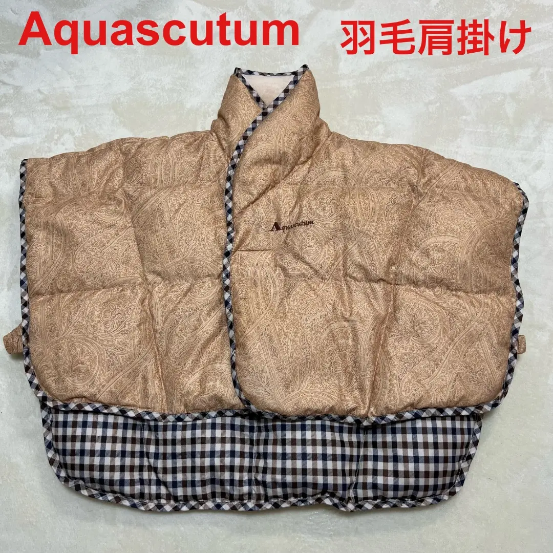 新品未使用タグ付き アクアスキュータム　羽毛入りダウン ベスト ポンチョ M L 2025年最新】Aquascutum ポンチョ・ケープコートの人気アイテム