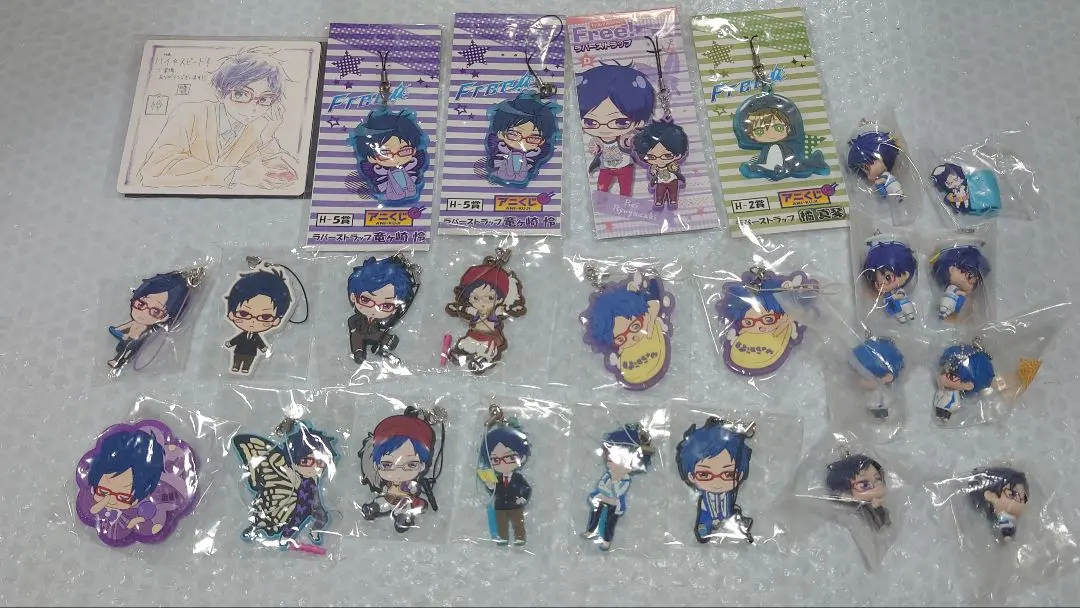 Thumbnail of [Anonymous Delivery] Free! Rei Ryugazaki Rubber Strap, Color Collection, Shikishi, Badge, Bundle