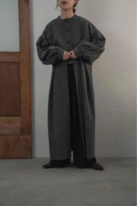 Thumbnail of I_am / eim / herringbone ensemble coat