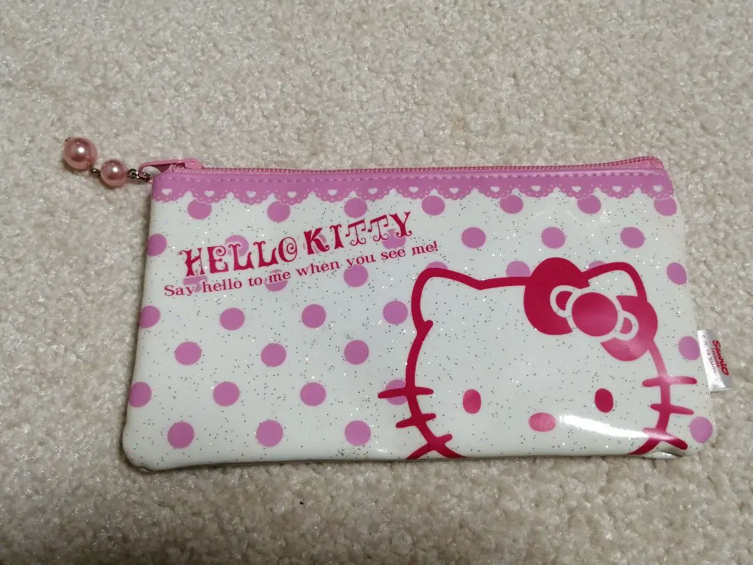Thumbnail of New Hello Kitty Pen Case, Pen Pouch, Polka Dots