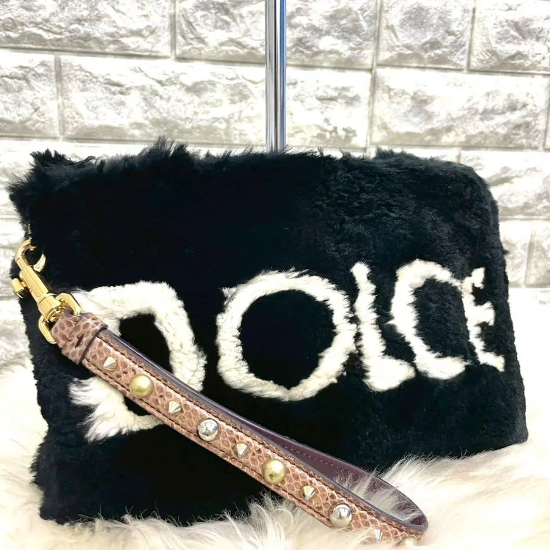 Dolce & Gabbana スタッズレオパードクラッチ