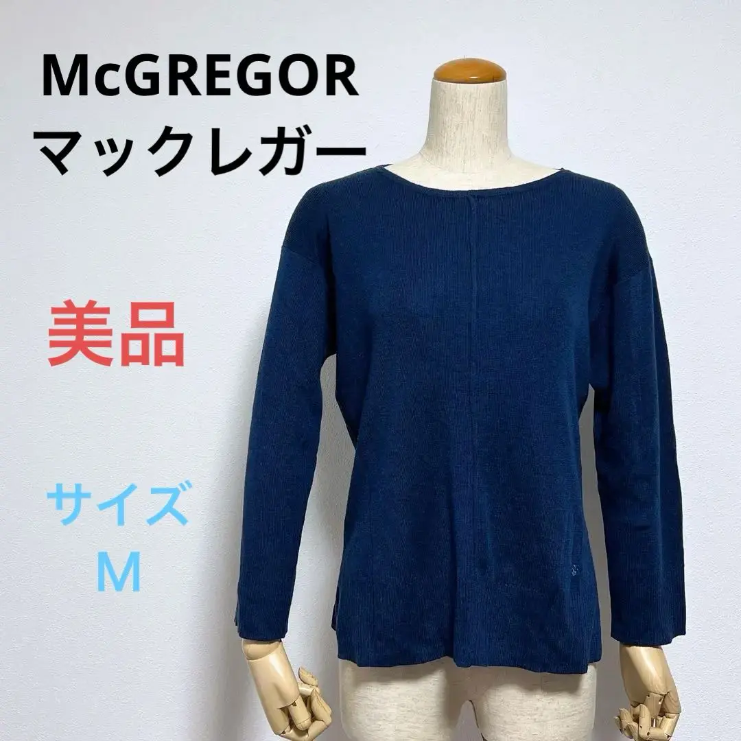Thumbnail of Excellent Condition! Free Shipping! McGREGOR Women's Long Sleeve Knit Top ☆ Navy
