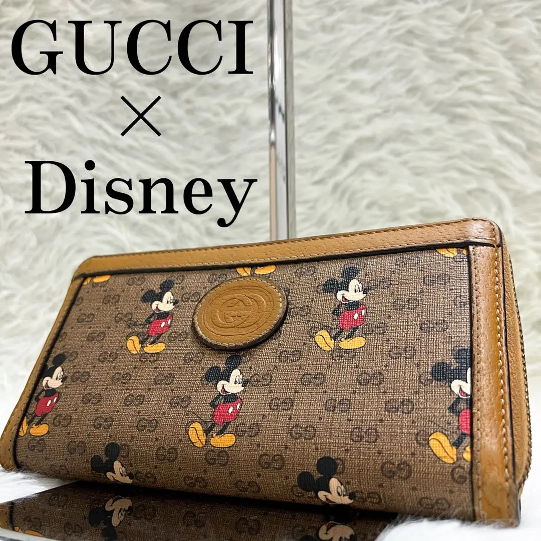 GUCCI グッチ ミッキー ディズニー ラウンドファスナー長財布 楽天市場】グッチ GUCCI ディズニー コラボ ジップ アラウンド