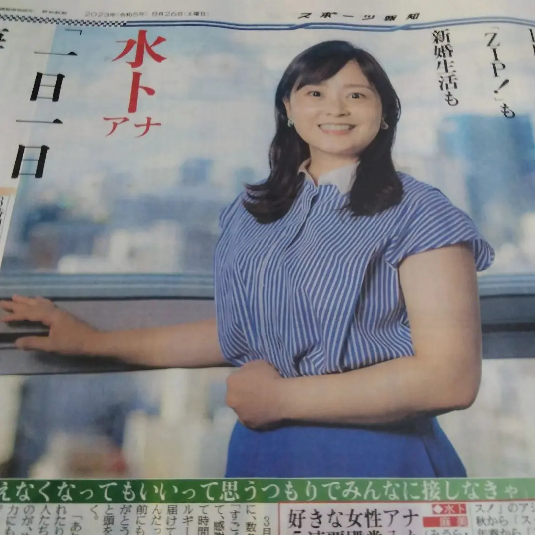 セール中…水卜麻美直筆サイン入りL判サイズ写真…
