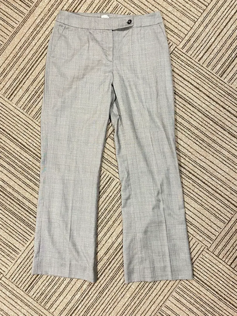アニオナ秋色グレージュのコットンワイドパンツ40