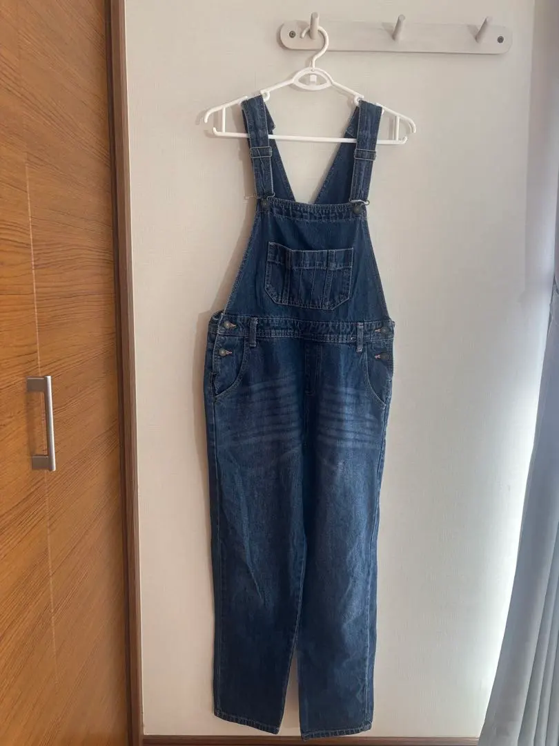 Thumbnail of Dark blue denim overalls
