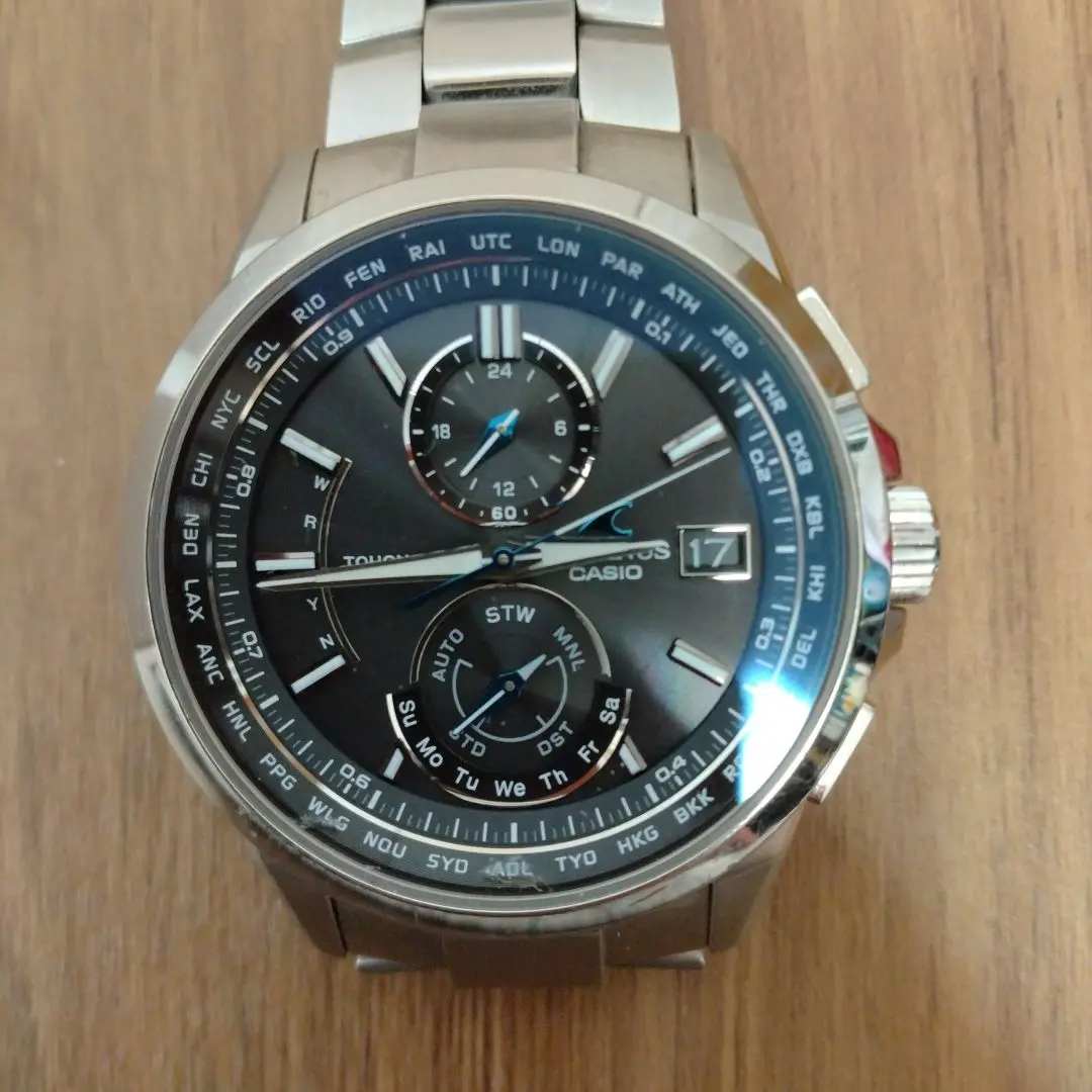 CASIO Oceanus OCW-T2500-1AJF Solar Radio Black Dial Men's