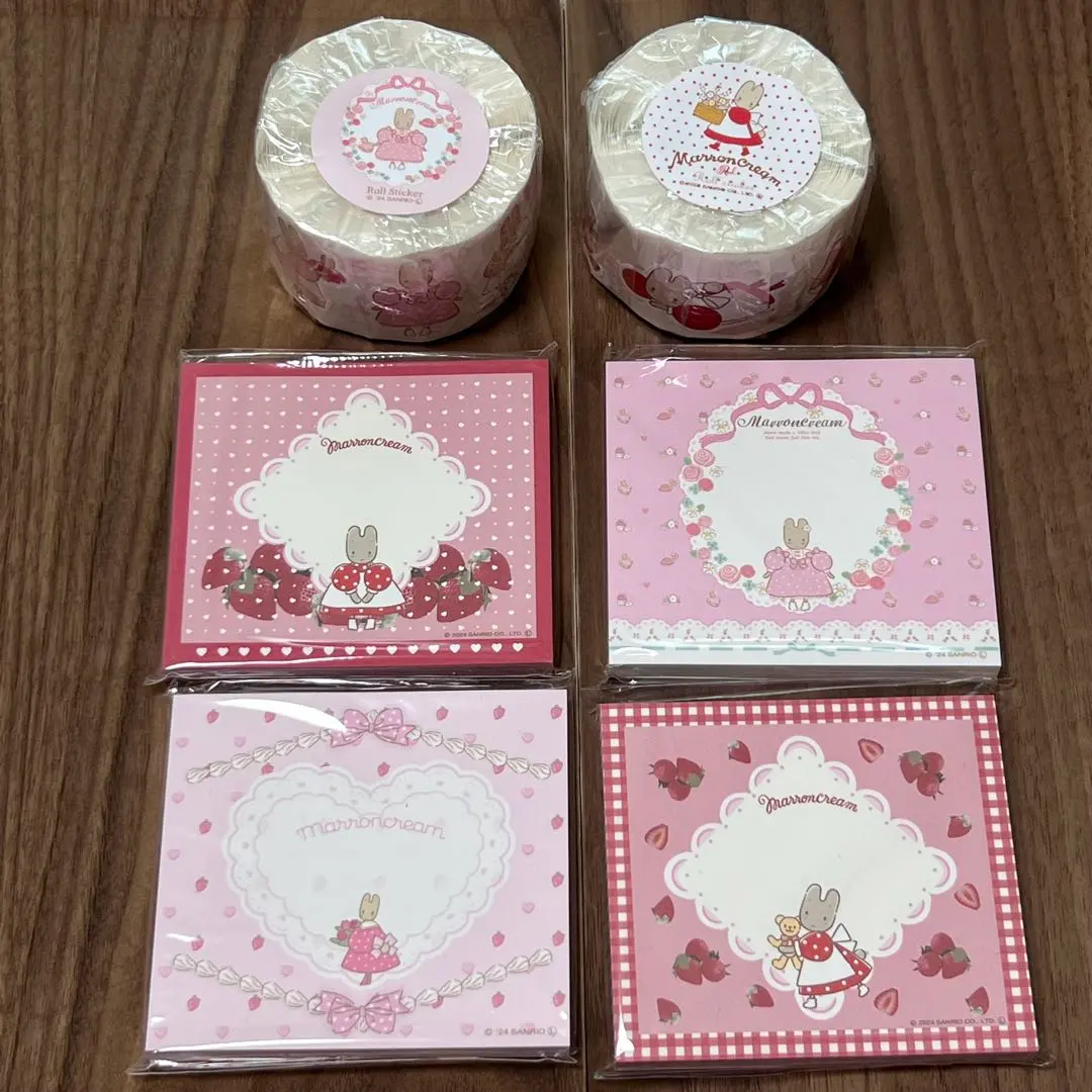 Thumbnail of Sanrio Marron Cream Memo Pad 4-Piece Set & Roll Seal 2-Piece Set