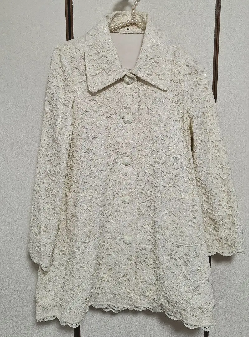 【美品】HONEY MI HONEY セーラー襟チュールトレンチコート tulle layered trench coat