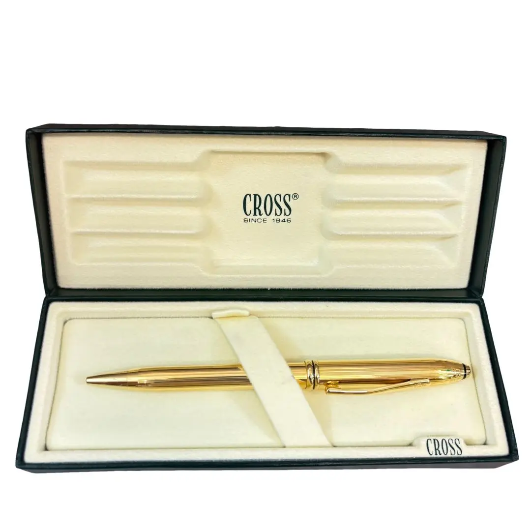 【メーカー包装済】 CROSS クロスボールペン18KTGF金メッキ/ シャープペンセット 筆記具