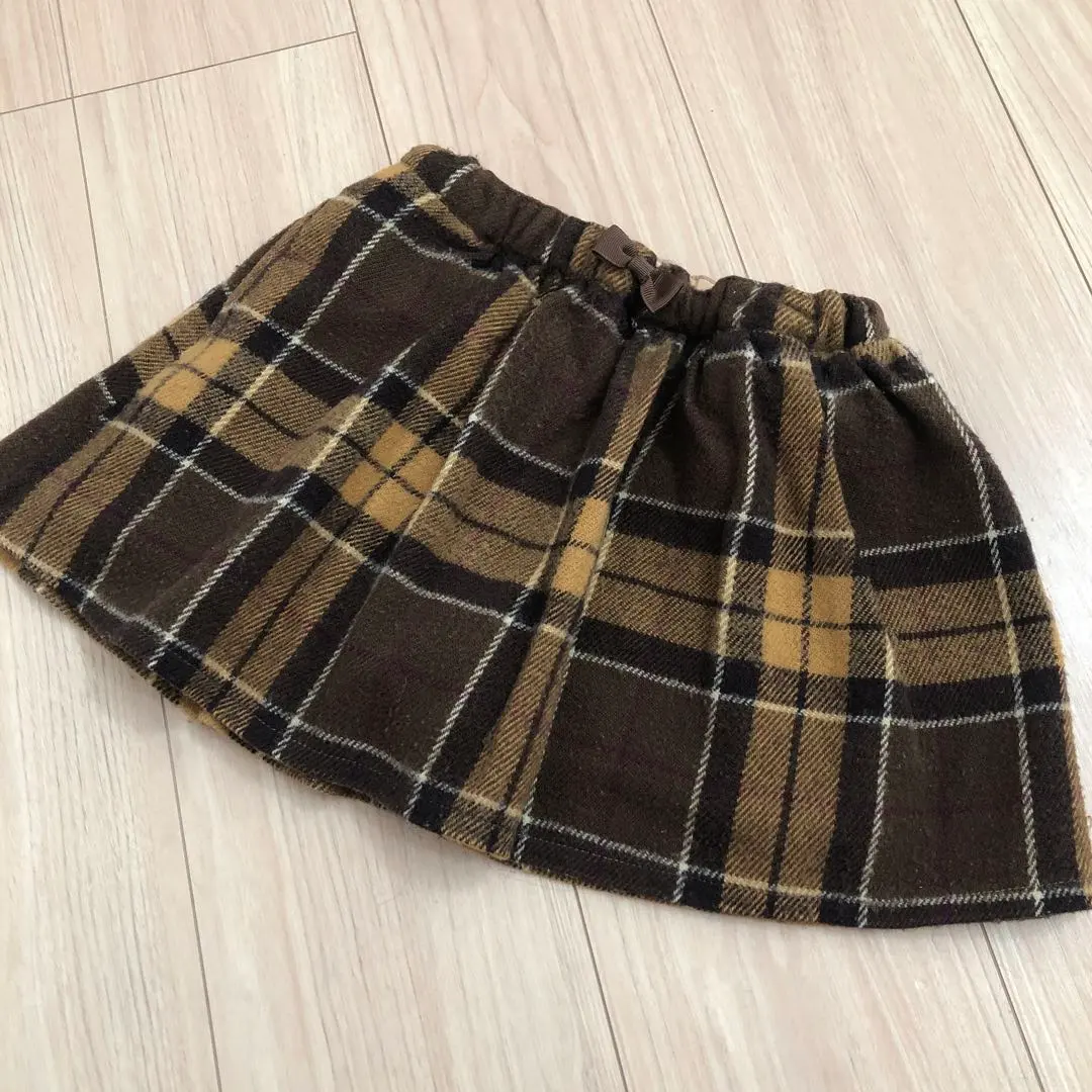Thumbnail of Amy FAM Brown-toned check skirt ♡110