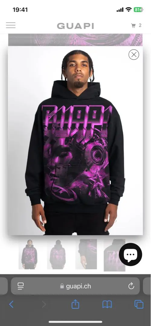 【GUAPI】All Black ヘルドラッガー パーカー★送料込★ PDUCwhnR5L6f.jpg?width=768